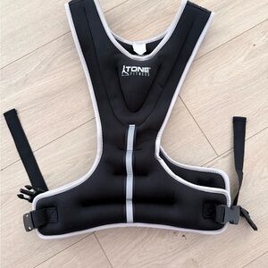 Tone Fitness Adjustable Weighted Vest | Black 3lb | Workout Training Gear